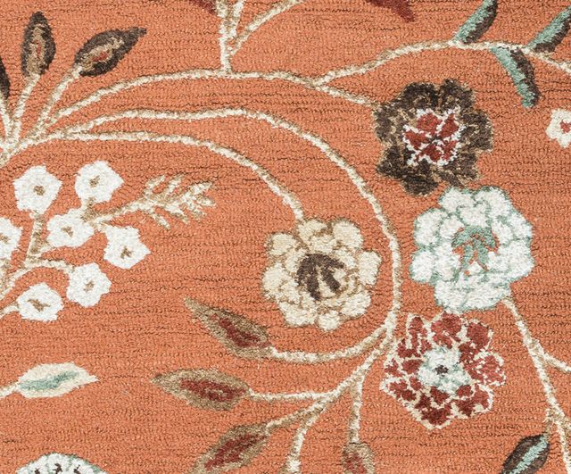 Rizzy Home Eden Harbor Orange 5' x 8' Rug-3