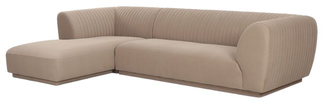 Moe's Home Collection Zandro 2-Piece Beige Left-Arm Facing Sectional and Chaise-0