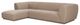 Moe's Home Collection Zandro 2-Piece Beige Left-Arm Facing Sectional and Chaise-0