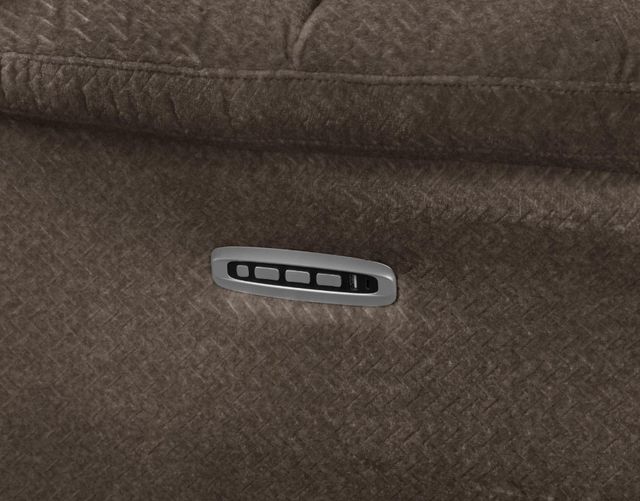 Corinthian Furniture Baker Brown Power Reclining Sofa with Dropdown Table -2