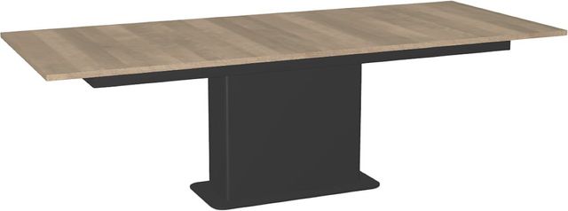 Amisco Customizable Lucarelli 120" Rectangular Extendable Table with 1" Birch Veneer Top and 1 Leaf-0