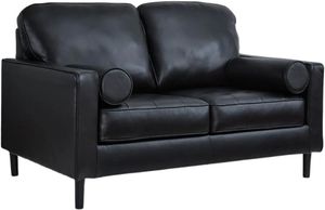 Front view of the Signature Design by Ashley® Bryceview Onyx Loveseat