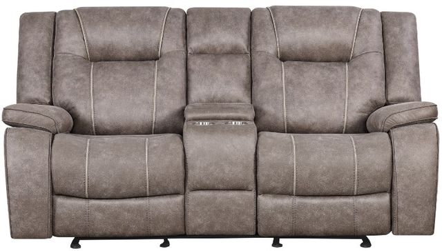Parker House® Blake Desert Taupe Reclining Console Loveseat-1