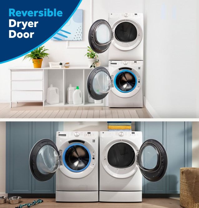 GE® SmartHQ™ 7.8 Cu. Ft. White Electric Dryer-12