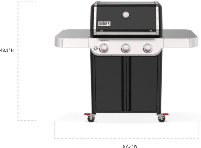 Weber® Genesis E-315 3-Burner Black Freestanding Liquid Propane Grill-1