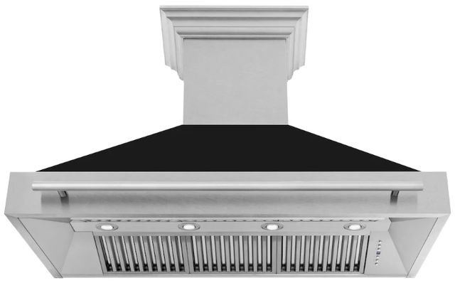 ZLINE 48" Black Matte Wall Mounted Range Hood-2