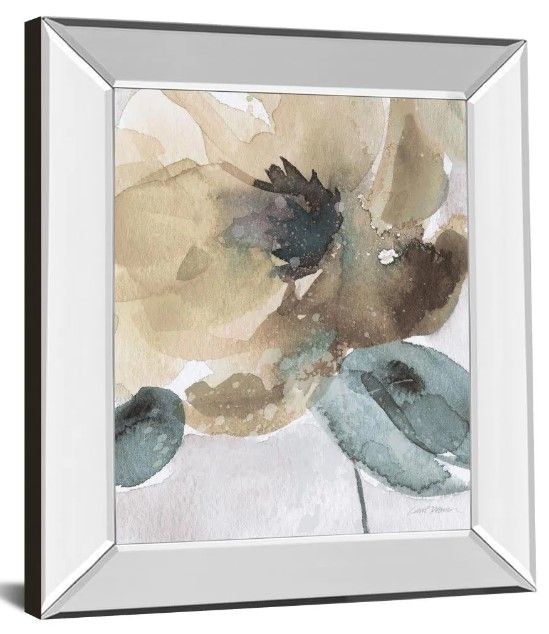 Classy Art Watercolor Poppy II by Carol Robinson Mirror Framed Wall Art-0