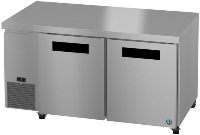 Hoshizaki Steelheart® 60" 17.22 Cu. Ft. Stainless Steel Two Section Undercounter Side Mount Freezer with Stainless Doors-3