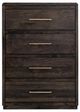 International Furniture Direct Dark Mezquite Black Chest-3