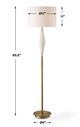 Uttermost® Quite the Buzz Brass/White Floor Lamp-2