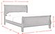 Elements International Louis Philippe Black King Panel Bed-4