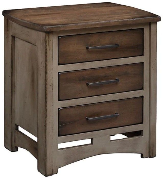 Country Classic Collection Customizable Homestead 3-Drawer Nightstand-2