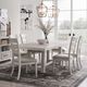Liberty Furniture Backroads 7-Piece Parchment/Weathered White Trestle Dining Set-1