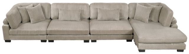Homelegance® Traverse 4-Piece Brown Modular Sectional with Reversible Chaise-2