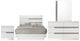 New Classic® Home Furnishings Paradox 4-Piece White King Panel Bedroom Set-0