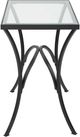 Uttermost® Alayna Glass Top End Table with Satin Black Frame-2