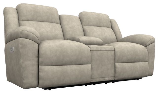 La-Z-Boy® Joel Stucco Power Reclining Loveseat with Console and Headrest-0