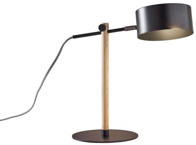 Adesso® Dylan Black/Natural Desk Lamp-0