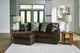 Signature Design by Ashley® Midnight-Madness 2-Piece Chocolate Left-Arm Facing Sectional with Chaise-3