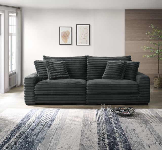 New Classic® Home Furnishings Embrace Charcoal Sofa-1