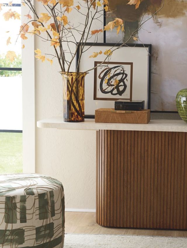 Lexington Home La Costa Seabourne Beige Console Table with Brown Base-3