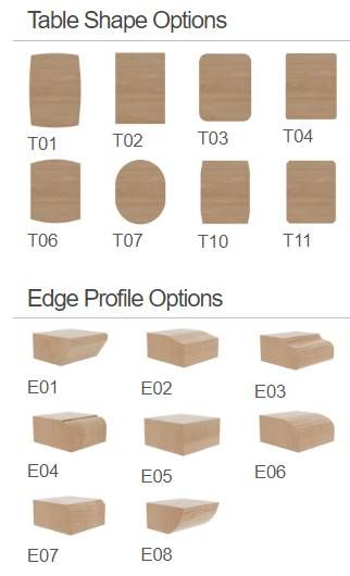 Country View Woodworking Customizable Geneva Red Oak Top 42" Dining Table with 2-Leaves and Brown Maple Base-2