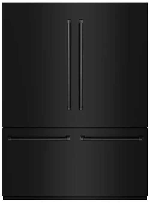 ZLINE 60" 32.2 Cu. Ft. Black Stainless Steel Built-In French Door Refrigerator with Graphite Gray Interior-0