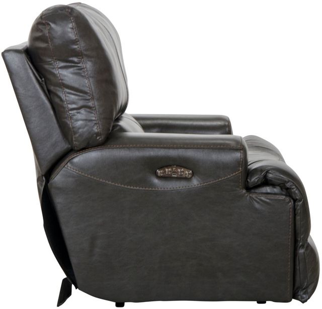 Catnapper® Wembley Steel Leather Power Lay Flat Recliner with Power Adjustable Headrest and Lumbar Support-3