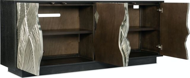 Hooker® Furniture Melange Summit Gorge Black/Silver Entertainment Console-2