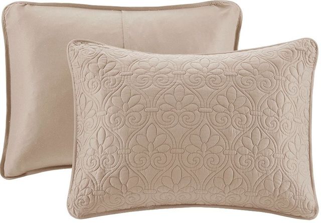 Olliix by Madison Park Khaki King/California King Quebec Reversible Coverlet Set-4