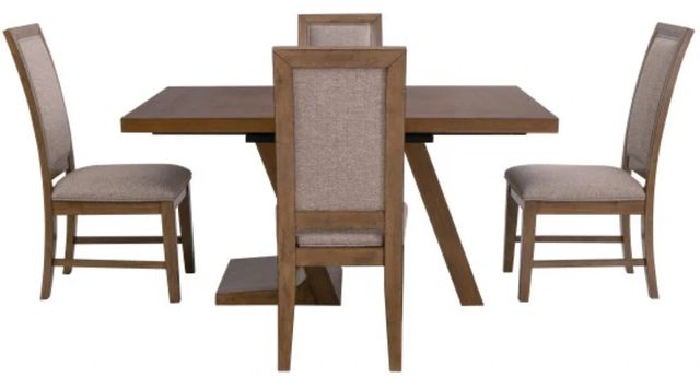 Powell® Cadeau 5-Piece Beige/Walnut Dining Set-3