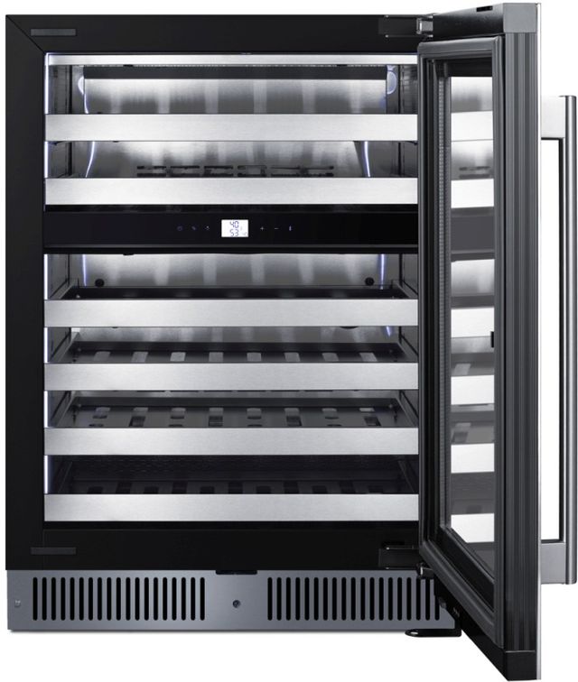Summit® 24" Stainless Steel Built-In Wine Cooler-2