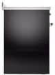 Ilve® Nostalgie II Noblesse 30'' Glossy Black Pro Style Induction Range with Chrome Trim-2