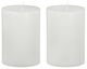 A & B Home 2-Piece White Unscented Soy Wax Candle Set-0