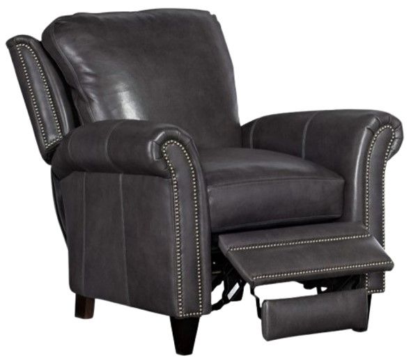 Bradington-Young Richardson Charcoal Manual High Leg Recliner-1