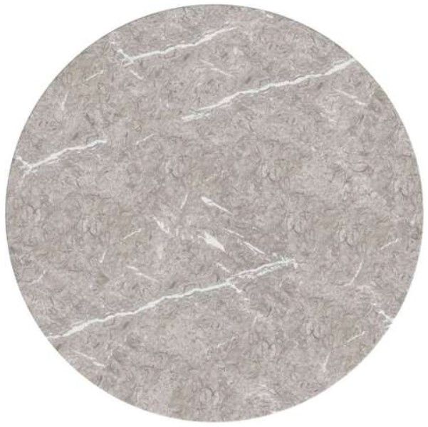 Elements International Oregon Gray 52" Faux Marble Top Dining Table with Black Base-4