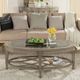 Riverside Furniture Parkdale Taupe Glass Top Oval Coffee Table-1