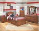 Signature Design by Ashley® Barchan 2-Piece Medium Brown Twin Panel Headboard Set-3