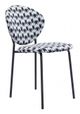 Zuo® Clyde Geometric Print/Black Dining Chair-0