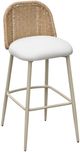 TOV Furniture Alexa Cream/Natural Linen/Wicker Outdoor Bar Stool-0
