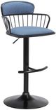 Armen Living Nash Black/Blue Adjustable Bar Stool-0