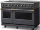 Viking® 5 Series 48" Cast Black Pro Style Induction Range with Brushed Brass Trim-2