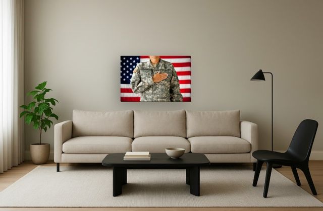Classy Living Female U.S. Army Tribute Wall Art-2