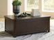 Signature Design by Ashley® Breckington Dark Brown Cocktail Table with Storage-4
