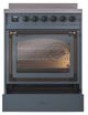 Ilve® Nostalgie II Noblesse 30'' Blue Gray Pro Style Induction Range with Burnished Trim-3