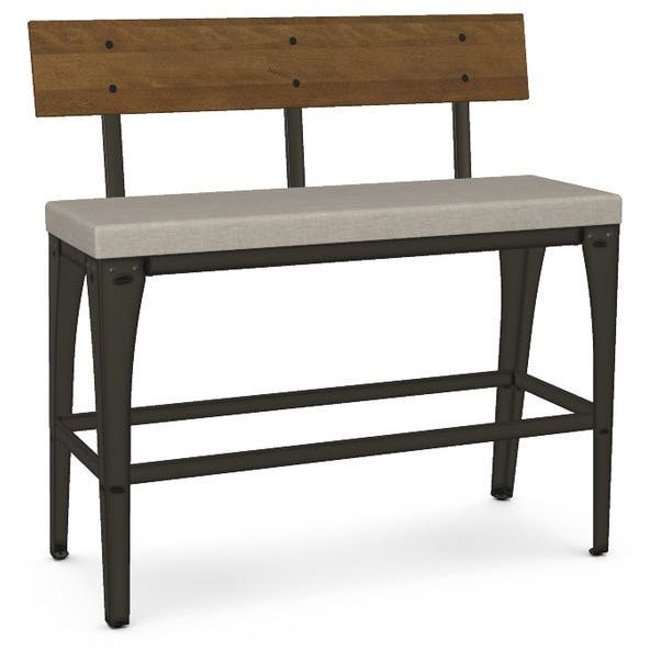 Amisco Architect Wooden Bar Height Bench-0