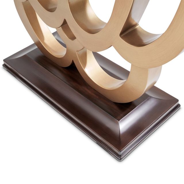 Michael Amini® Camellia Field Pecan-V166 Warm Pecan Console Table-4