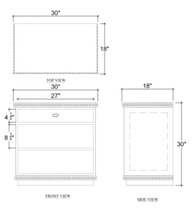 Bramble Customizable Maeve Open Bedside Table-2