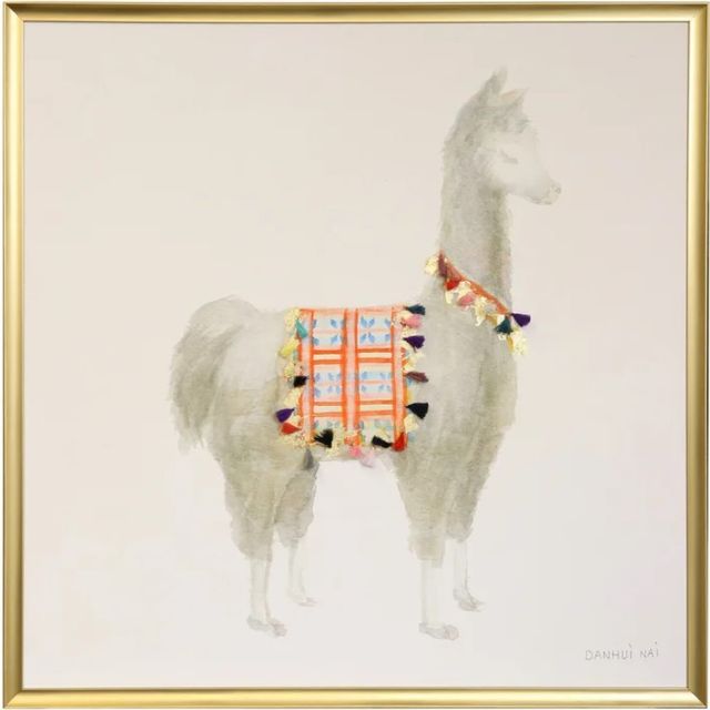 Stylecraft Festive Llama I Wall Art-0