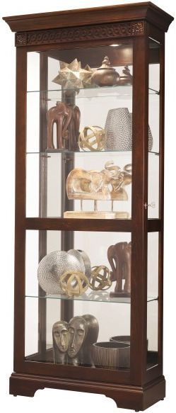 Howard Miller® Brigid Hampton Cherry Curio Cabinet-0